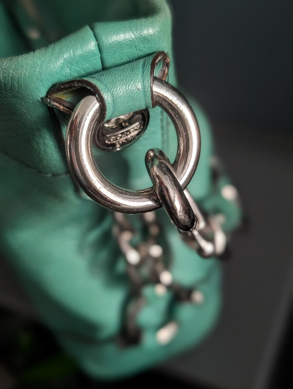 Coach Carly Mint Green Leather Bag - COA INCLUDED - Style F15251 - Picture 10 of 14